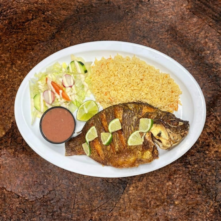 Delicious mojarra frita awaits